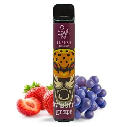 Одноразовый POD Elf Bar Lux 1500 Strawberry Grape